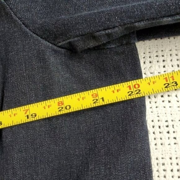 Jones New York Sport Stretch Blue Velvet Button Blue Jean Sz XL Jacket w Pocket - Picture 6 of 9